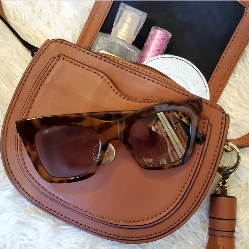 REBECCA MINKOFF MINI SUEDE & LEATHER SATCHEL - Picture 8 of 15